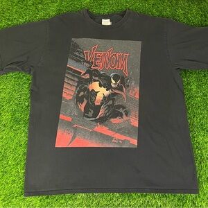 Port & Company Mens Marvel Venom Wall Poster T-Shirt - Black - Size XL